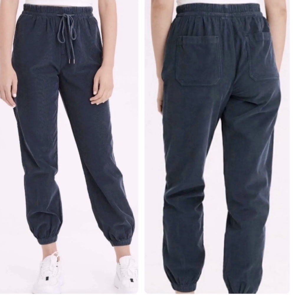 NEW American Eagle Corduroy Joggers Elastic Waist Cotton Hi Rise 30W 10 Regular